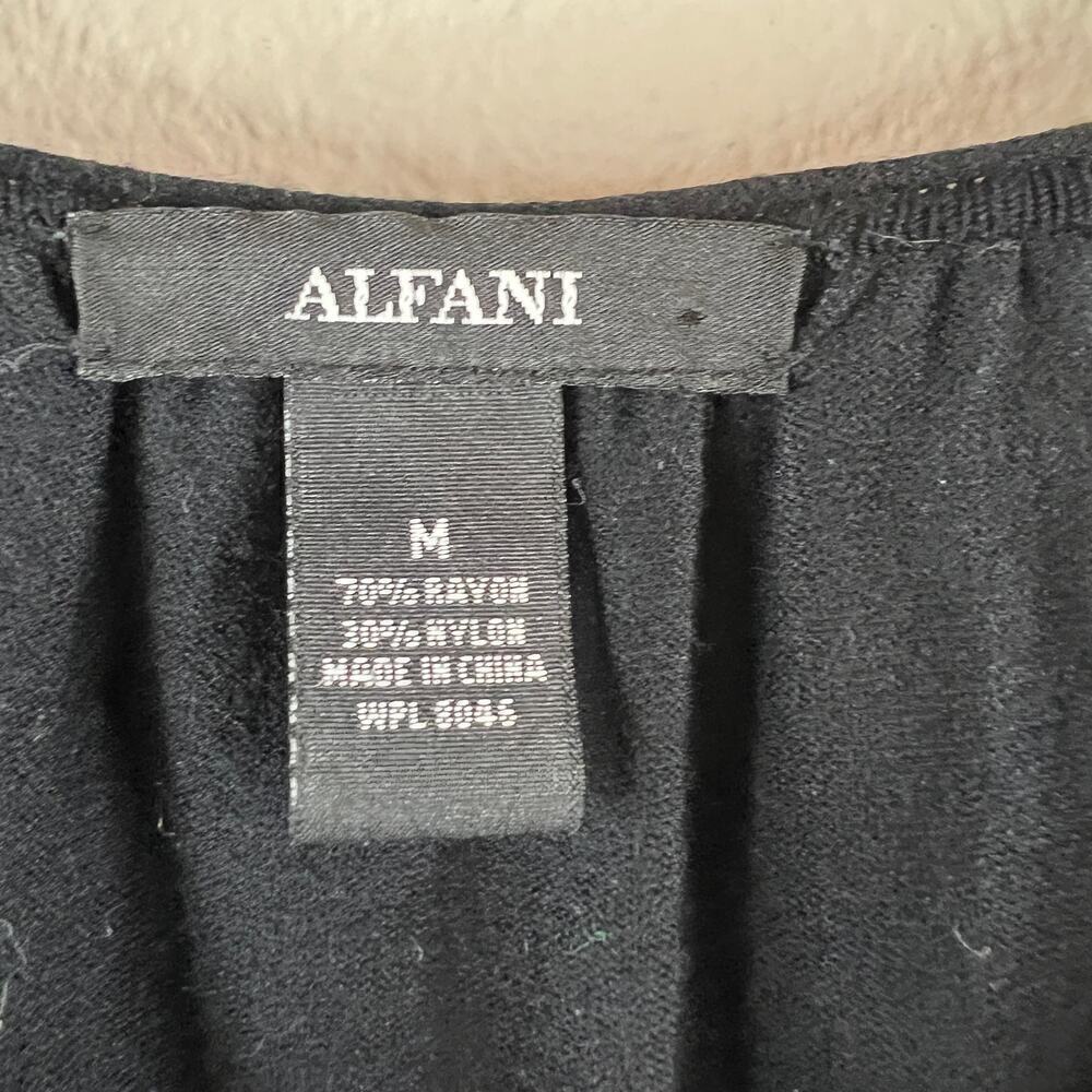 Alfani Side-Button Black Side Button Pullover Wom… - image 2